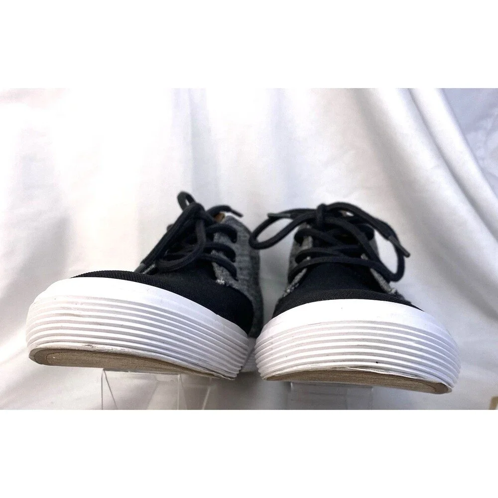 Ben Sherman The Original Men's Sz 8 Sneaker Canvas Grey/Black Colorblock 3/4 Top